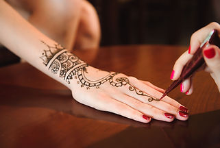 Henna Tattoo in Progress