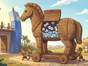 A trojan horse full of hydrogen molecules waiting to infiltrate a magnet