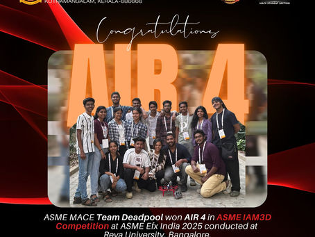 Team Deadpool Secures AIR 4 in IAM3D at ASME Efx India 2025