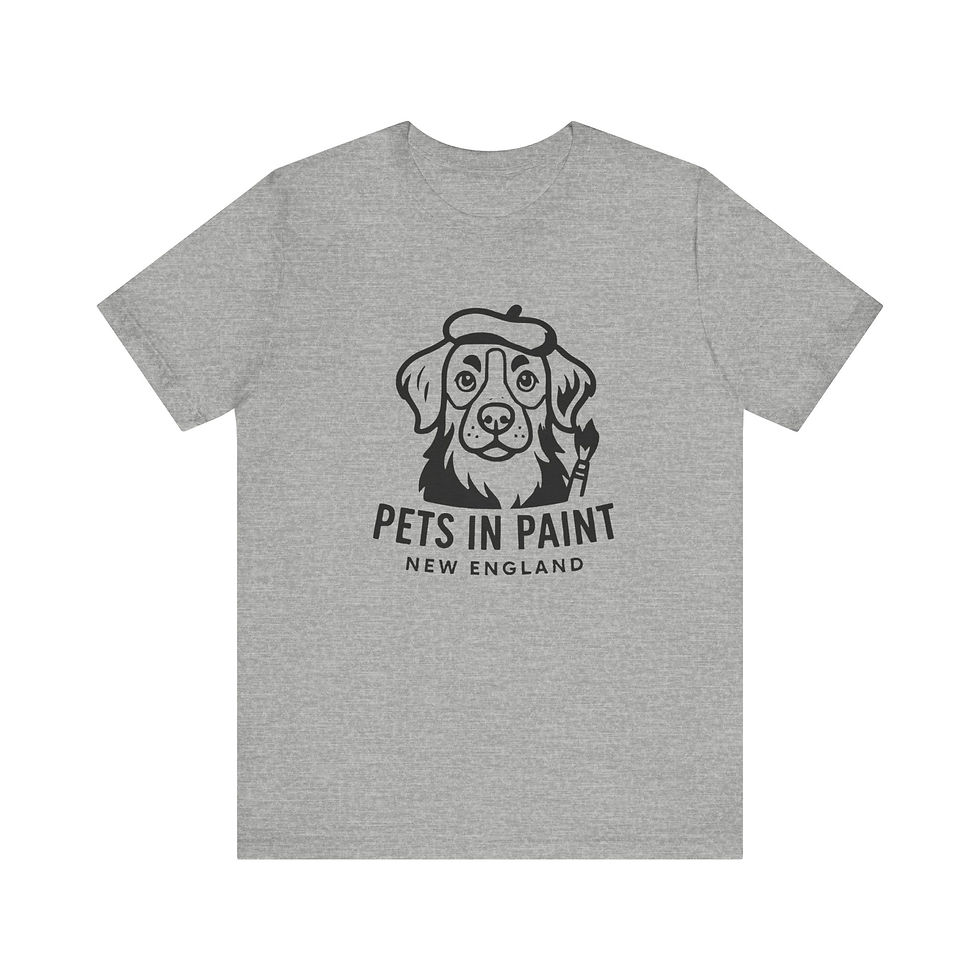 Thumbnail: Pets in Paint New England Logo Unisex Jersey Short Sleeve Tee