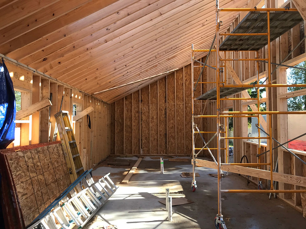 Interior looking East toward the bathrooms