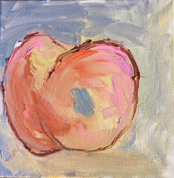 Peach - 12"x12" acrylic - SOLD