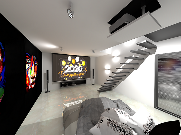 INTERIOR DE SUITE MINIMALISTA