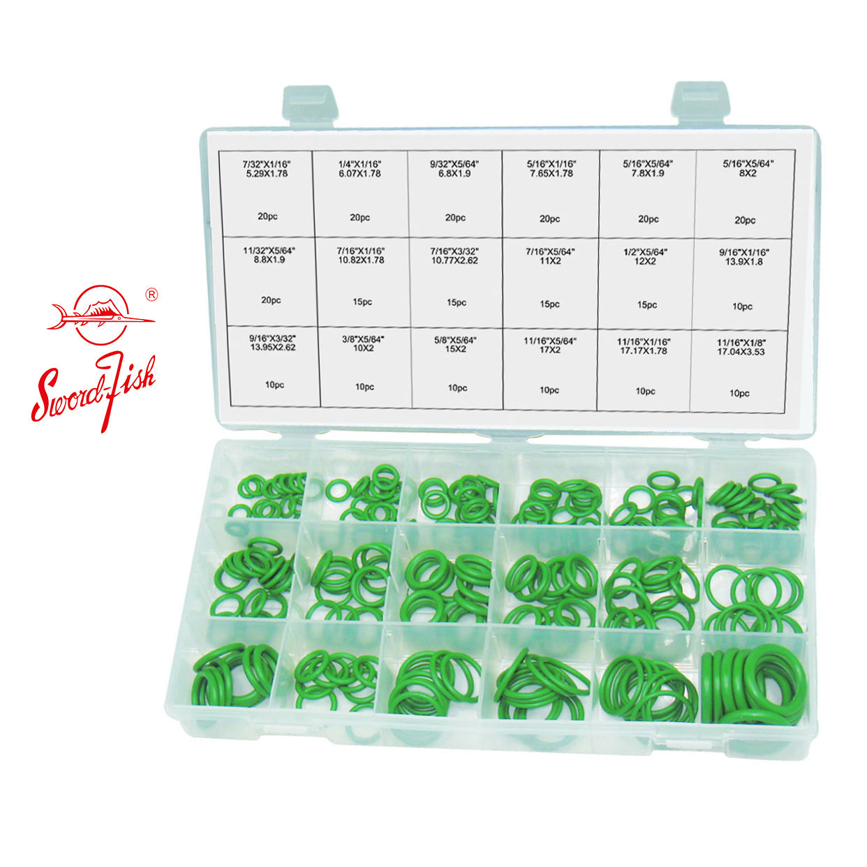 Swordfish 01020 - 270pc HVAC HNBR O-Ring Assortment