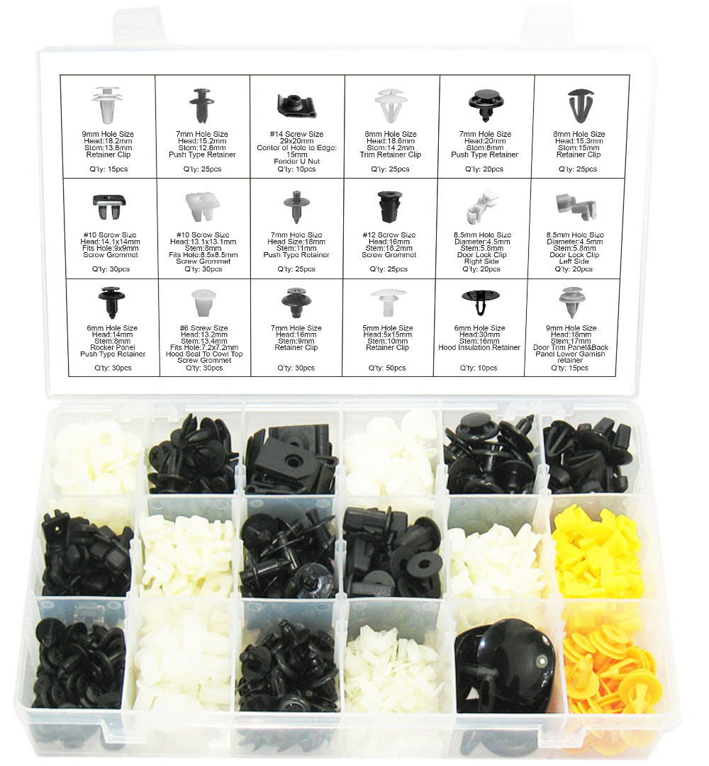 Swordfish 60350 - 435pc Auto Body Retainer Assortment for Toyota