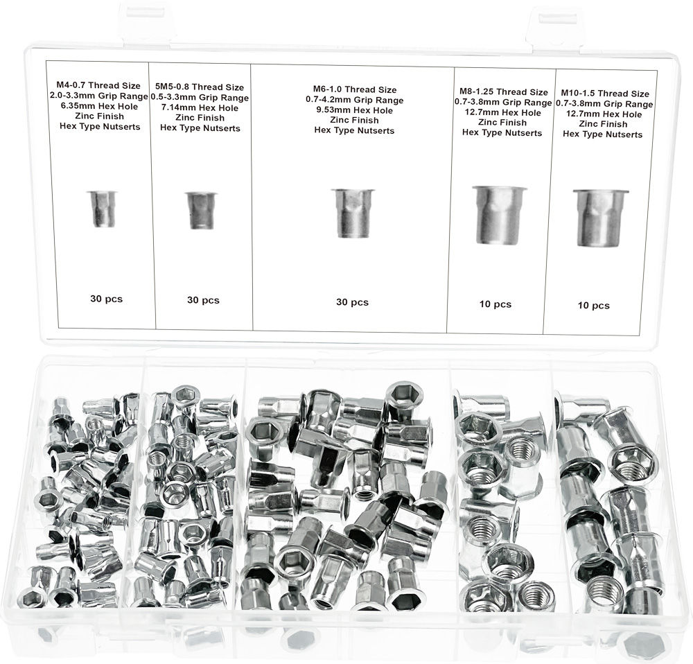 SF 32691 - American Standard Metric Hex Type Thin Sheet Nut-Insert Assort