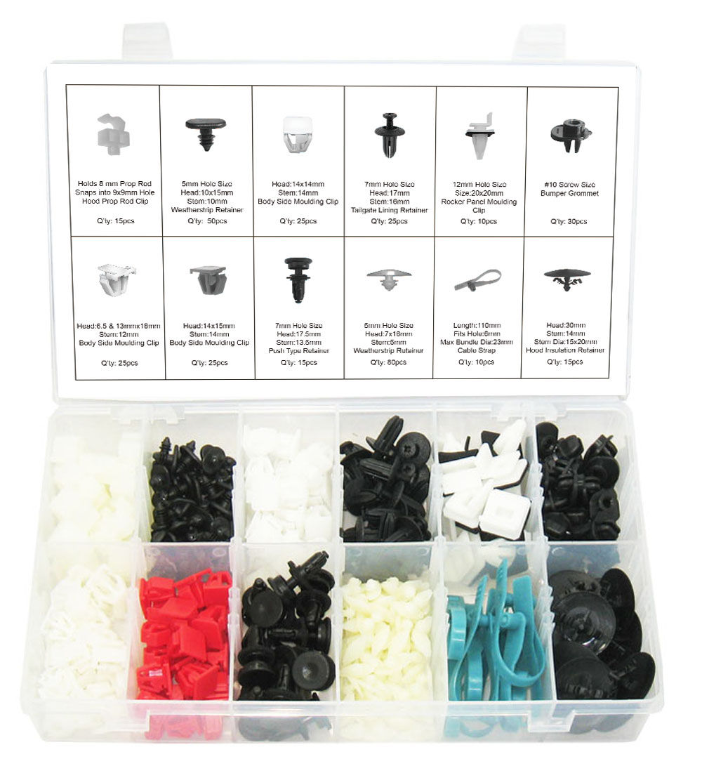 Swordfish 60360 - 325pc Auto Body Retainer Assortment for Honda