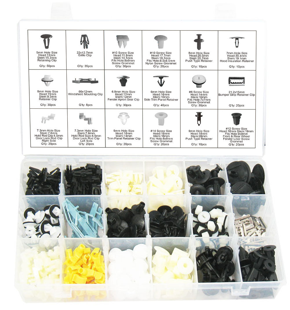 Swordfish 60380 - 423pc Auto Body Retainer Assortment for Toyota