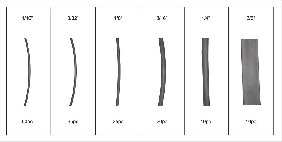 Thumbnail: Swordfish 61190 - 160pc Colored Heat Shrink Tubing Assortment