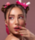 Creative modelling makeup look in Montreal