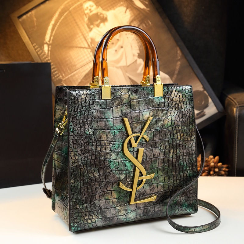 الصورة المصغرة: light luxury handbag new autumn and winter fashion Tote bag women's crocodile pr