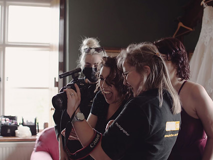 Photographer showing clients previews