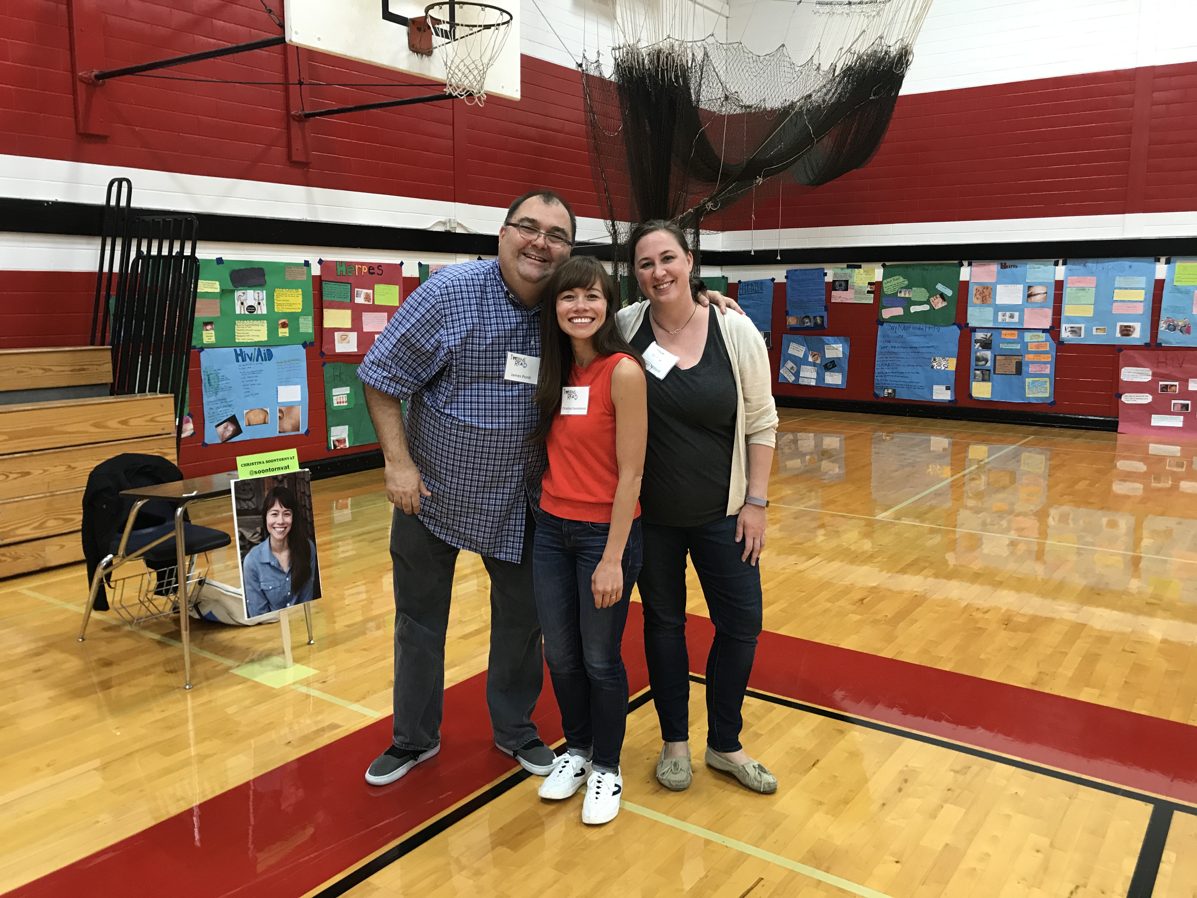 James with Christina S. and Kate at Tweens Read in Houston.