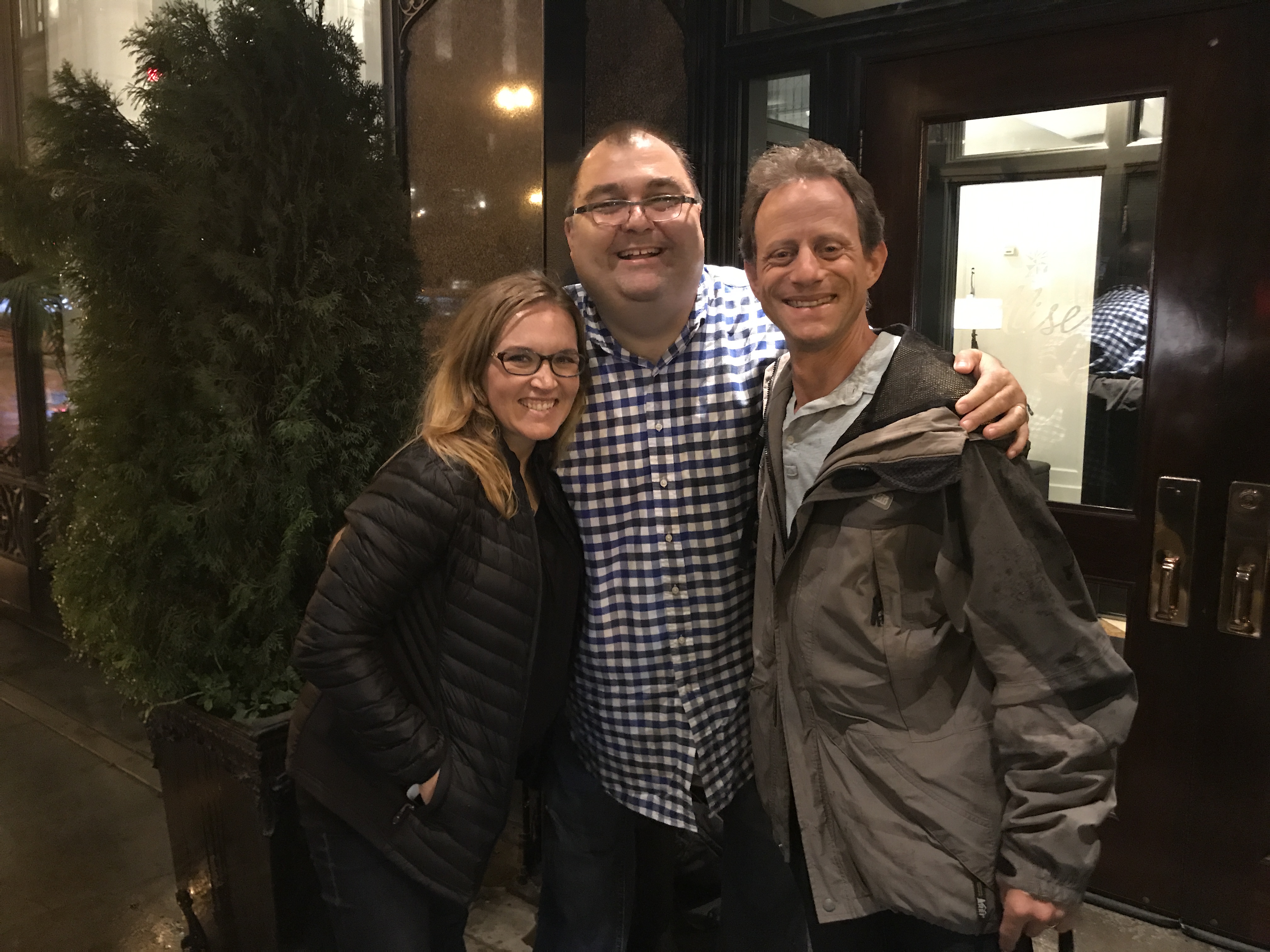 Dinner with Liesl, James, and Stuart in Chicago.