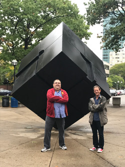James and Stuart on a book tour stop in Ann Arbor, Michigan.