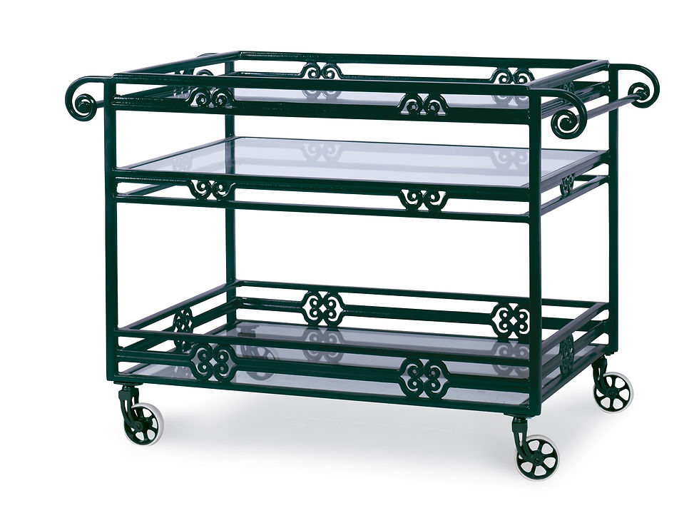 Thumbnail: AUGUSTINE METAL BAR CART W/ TEMPERED GLASS