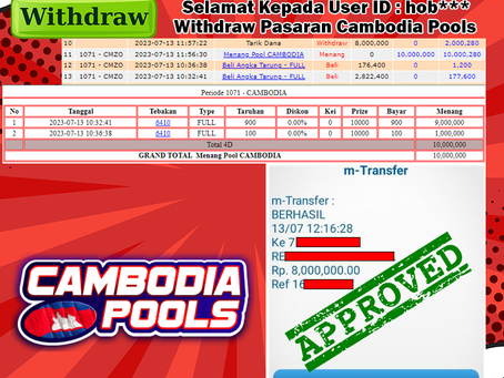 Bukti Withdraw Member Pakong188