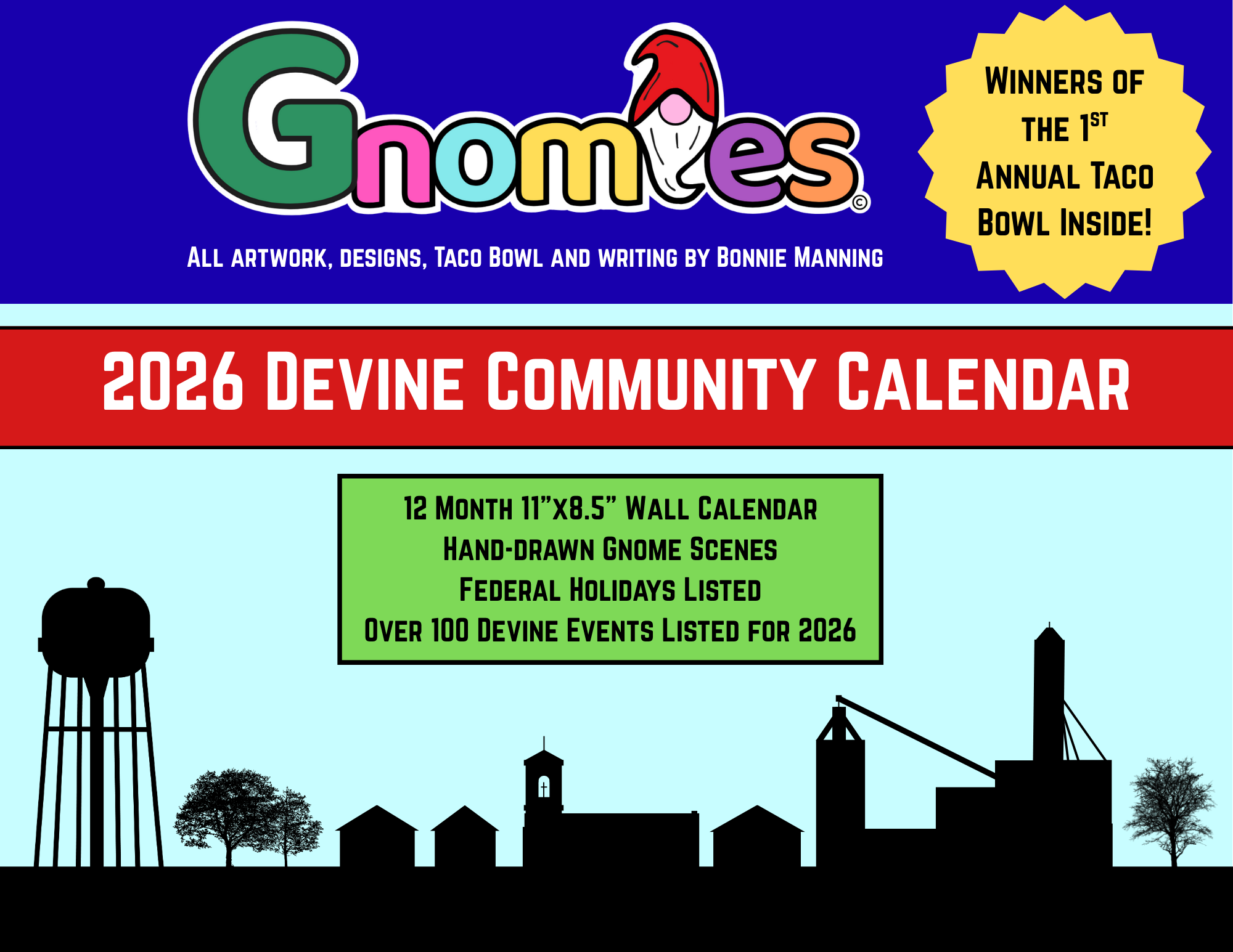 2026 Gnomies Devine Community Calendar