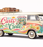Hippie-inspired flower cart bus.png