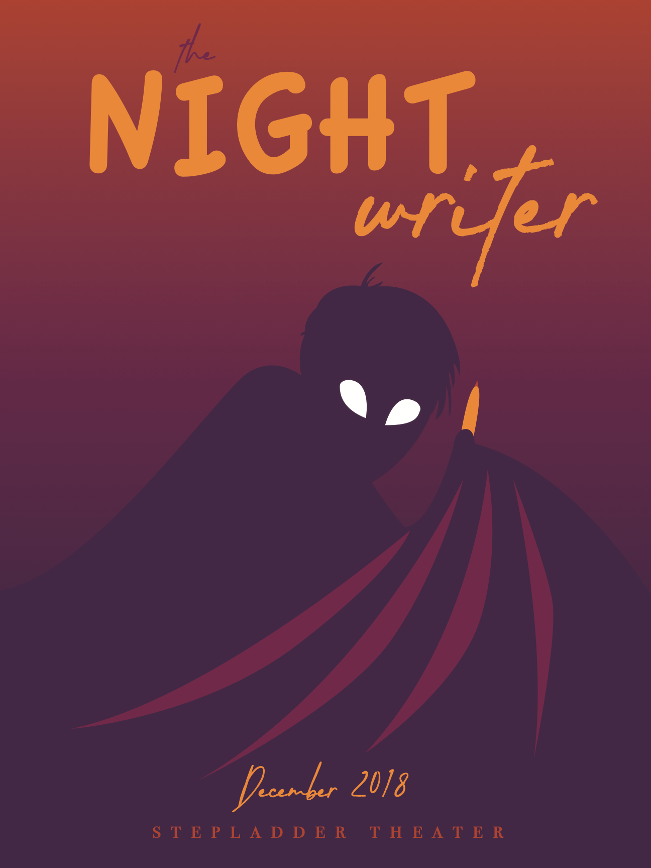 The Night Writer Print with Minor Damage