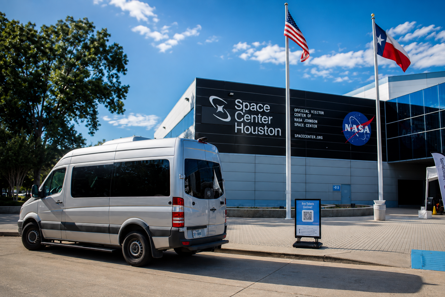 Our guests will enjoy safe and reliable round-trip transportation to the Houston NASA Space Center in our comfortable, air-conditioned Mercedes shuttle.