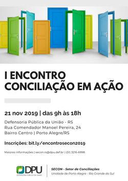 I Encontro de Conciliação 2019 - Cartaz.