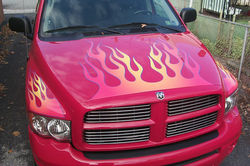 Dodge Hood Flames