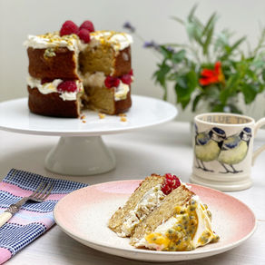Mango, Raspberry & Passionfruit Cake