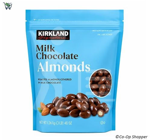 Kirkland Signature Milk Chocolate Covered Almonds, 48 oz