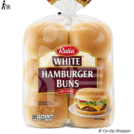 White hamburger buns