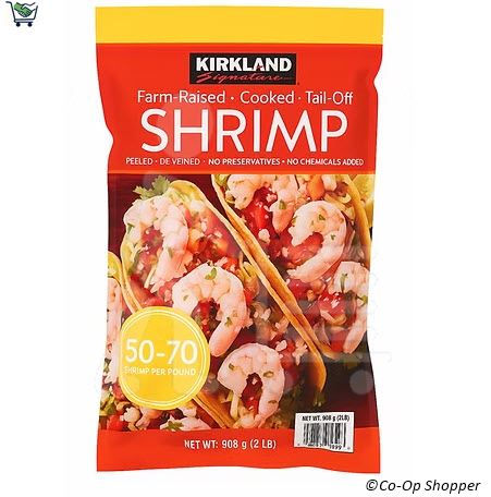 Kirkland Signature Cooked Tail-Off Shrimp, 50-70 ct, 2 lbs