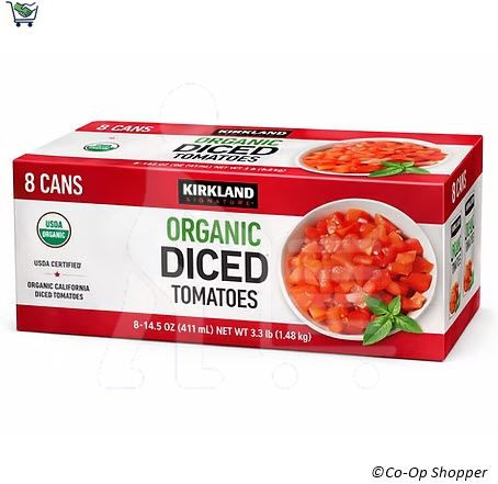 Kirkland Signature Organic Diced Tomatoes, 8 x 14.5 oz