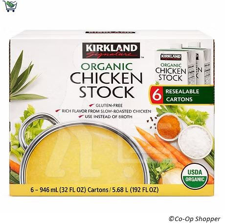 Kirkland Signature Organic Chicken Stock, 6 x 946 ml