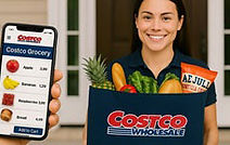Costco grocery delivery service featuring online ordering, fresh groceries, and convenient doorstep delivery.