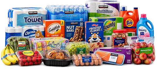 Complete Costco retail products in their original retail configurations representing Costco Retail Ready.
