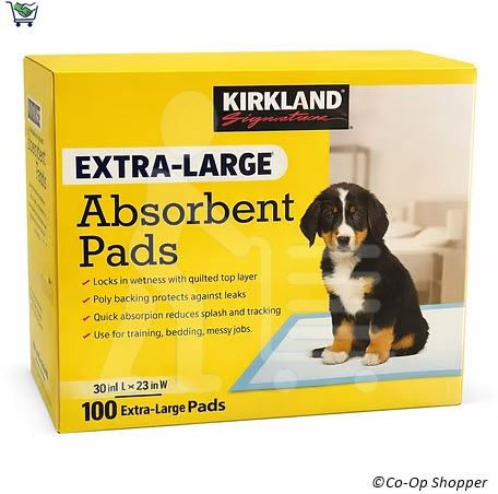 Kirkland Signature Extra-Large Absorbent Pads, 30 in L X 23 in W, 100-count