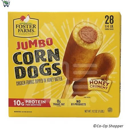 Foster Farms Jumbo Chicken Corn Dogs, 28 x 4 oz