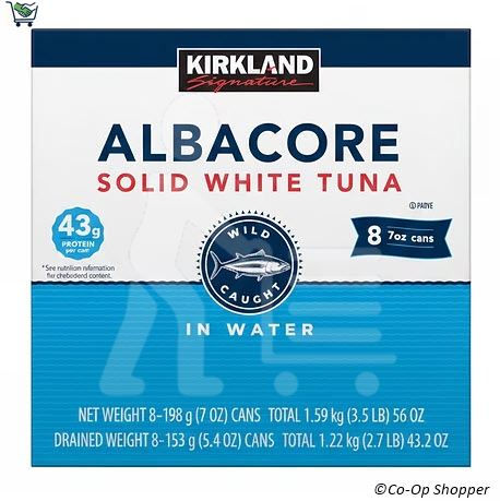 Kirkland Signature, Albacore Solid White Tuna in Water, 7 oz, 8-Count