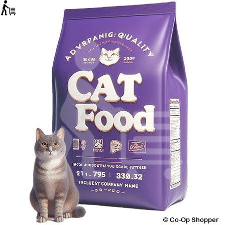 Dry cat food grocery product