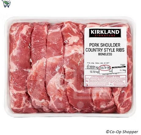 Kirkland Signature Pork Shoulder Country Style Ribs Boneless
