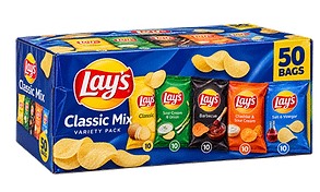 Complete labeled snack multipack representing a Costco Retail Ready product.