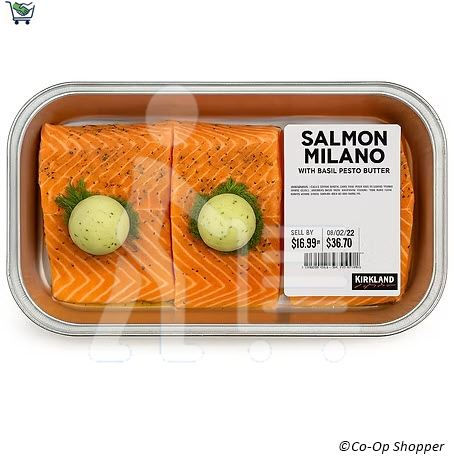 Kirkland Signature Salmon Milano with Basil Pesto Butter