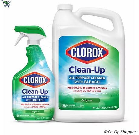 Clorox Clean-Up All Purpose Cleaner with Bleach, Original, 32 fl oz Spray & 180