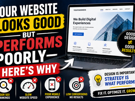 Your Website Looks Good but Performs Poorly, Here’s Why