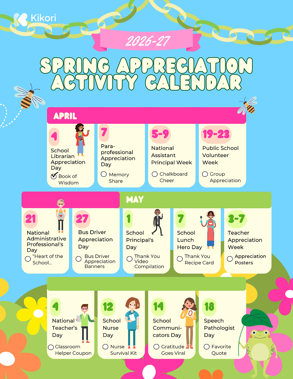 US Teacher Appreciation Week and Educator Appreciation Days for 2024-25 School Year