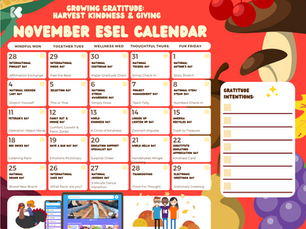 Kikori November Social Emotional Learning Calendar