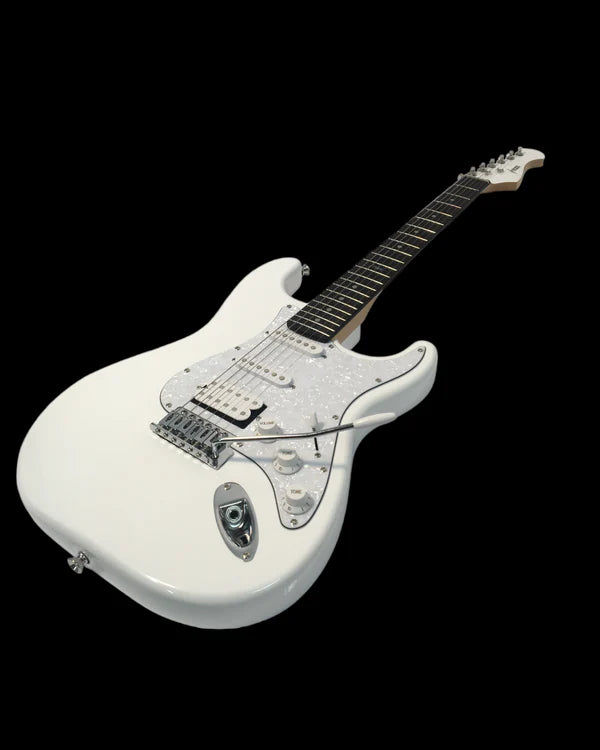 Thumbnail: Haze E211WH Classic Arctic White HST Electric Guitar Electric Guitar  with Acces