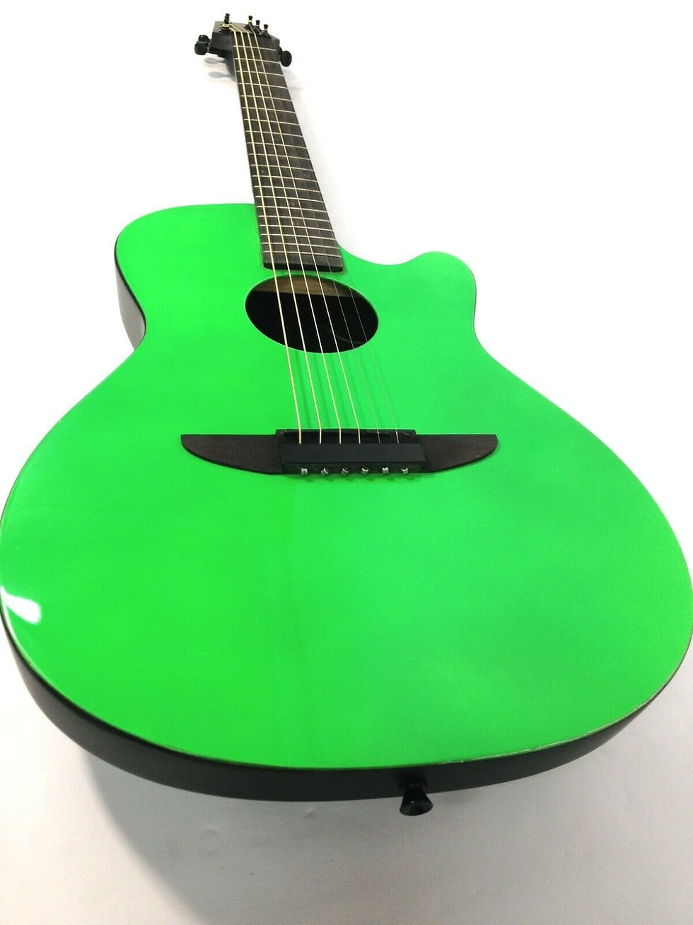 Thumbnail: Haze HSDP836CGR 38" Roundback Traveller Acoustic Guitar - Green