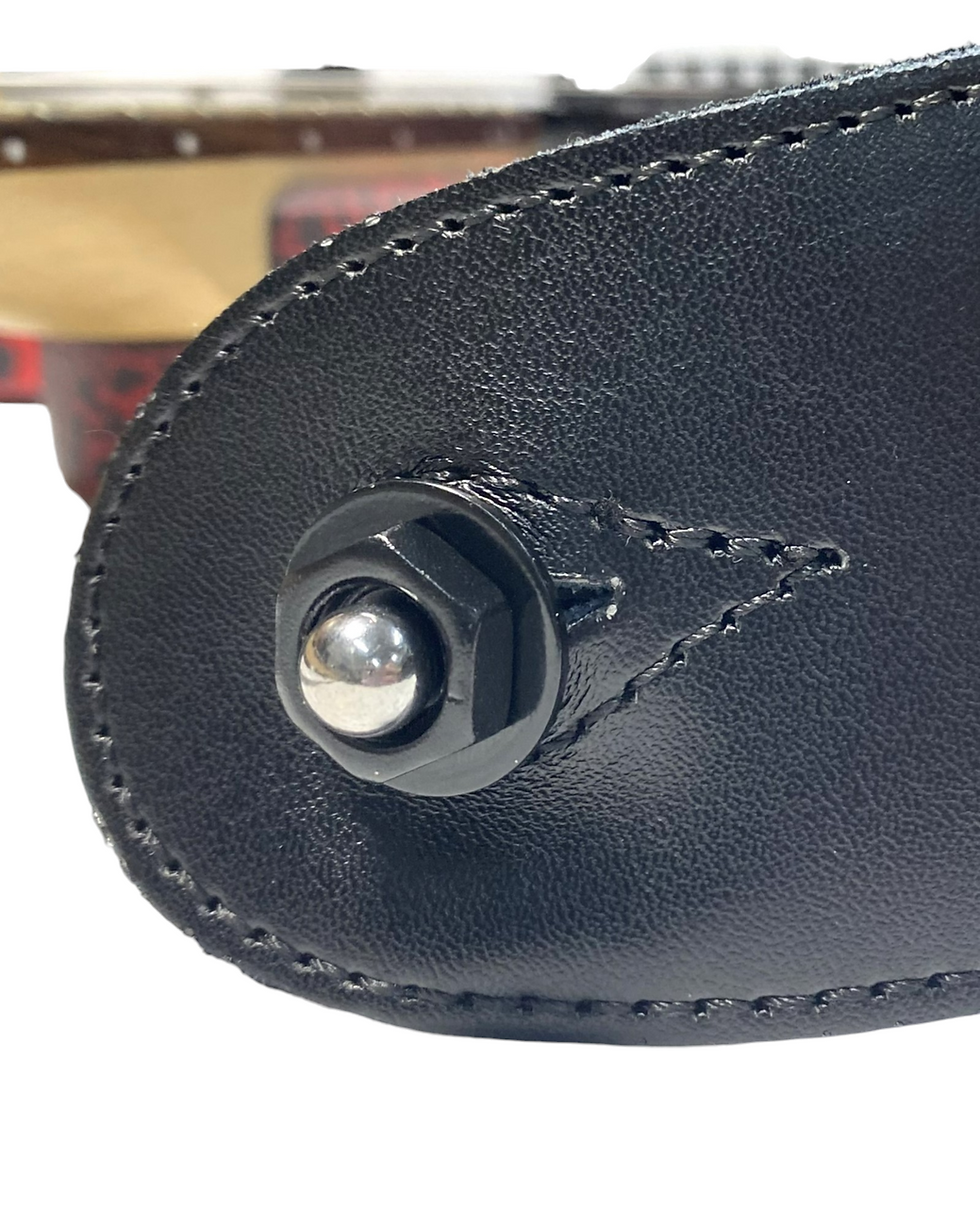 Thumbnail: Haze HJKBK Black Guitar Strap Locks + Haze Strap Combo