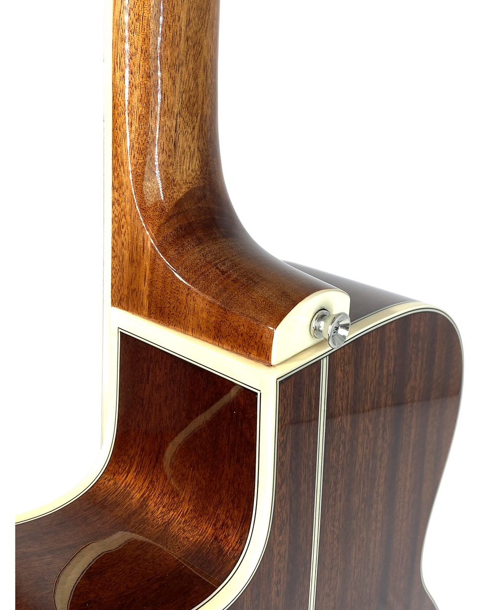 Thumbnail: Haze FB711BCEQN34 3/4 4-String Electric-Acoustic Bass Guitar Natural + Free Gig 